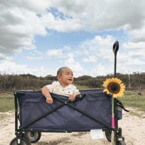 baby in cart