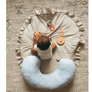 baby playing with montessori toys